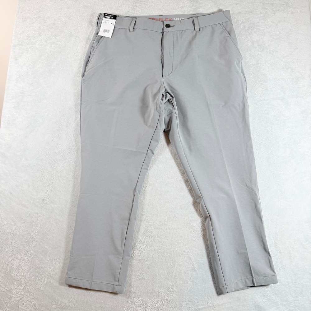 Lee Men's 40x29 Tri-Flex MVP Straight Fit Performance Pants Light Grey NWT